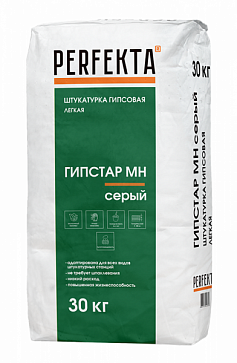 Штукатурка гипсовая Perfekta Гипстар серая, 30 кг